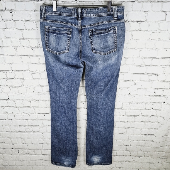 ZARA | embellished pocket mid rise slim-straight tall/long jeans - Picture 2 of 10